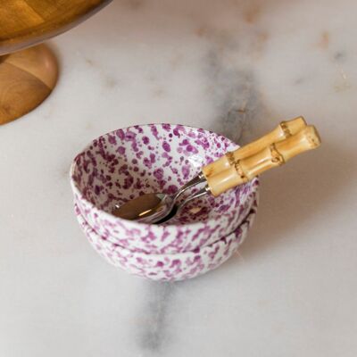 Petit bol rond bas granito lilas “Imane”