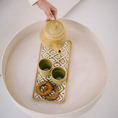 Meseta larga de pastel de fassia kaki goud “Yasmina”