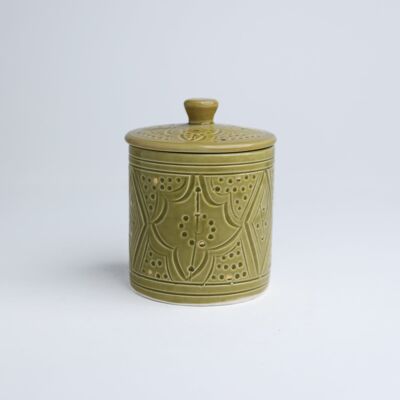Boite souky relieve kaki goud “Leila”