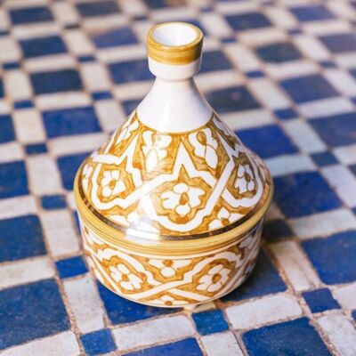 Boîte tajine fassia paille dorée « Amina »