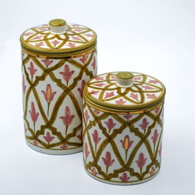 Boites lmida kaki blush goud “Malika”