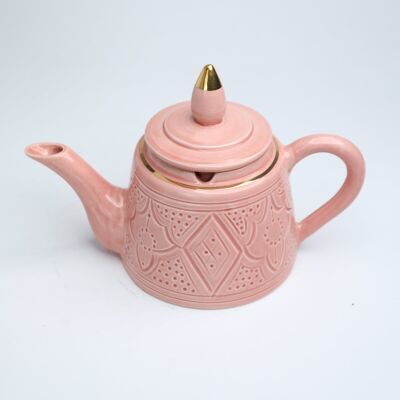 Théière relief blush doré « Noura »