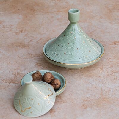 Tajine in rilievo alla menta “Malika”