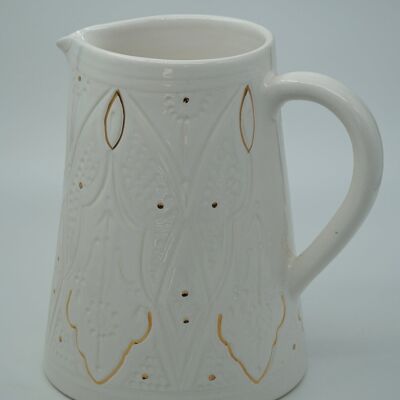 Picchetti in rilievo bianco goud “Imane”