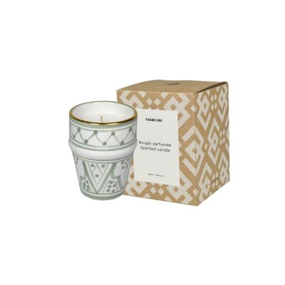 Bougie parfumée figuier medium kopje beldi zwak mint goud “Y