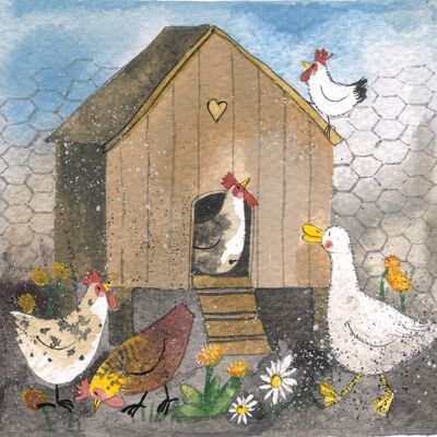 Hen house blank card