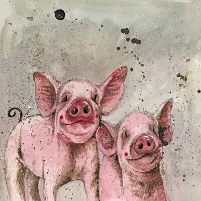 Piglets blank card