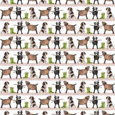 Country dog gift wrap