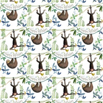 Jungle birthday gift wrap