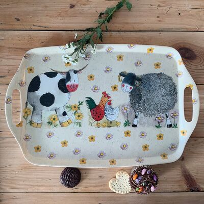 Large daisyfield tray