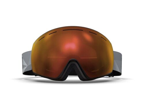 Mountain White - Matte Reflective Orange Lava Snow Goggle