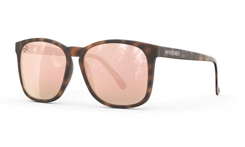 Mana | Reflective - Matte Tortoise Brown / Rose Gold