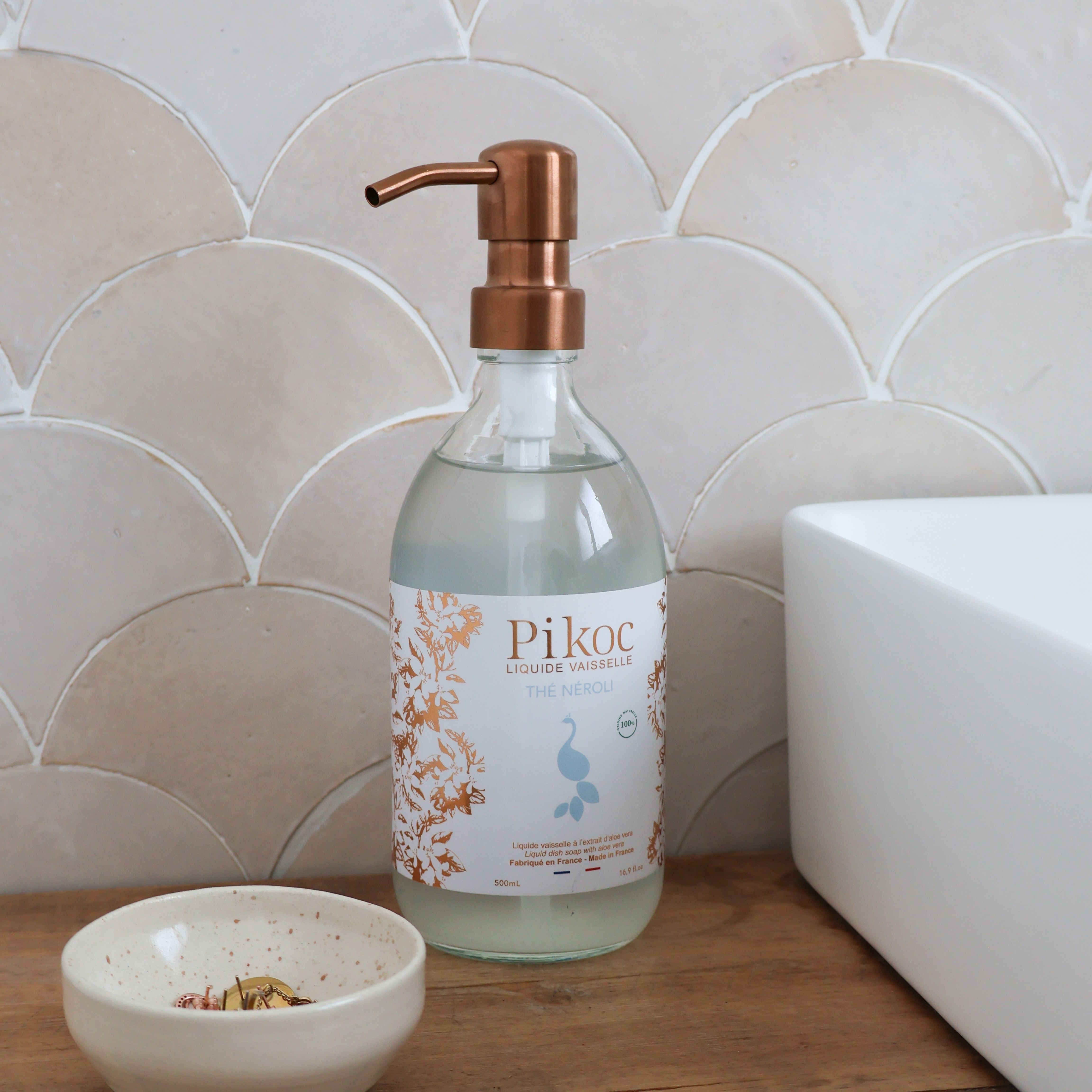 Neroli Tea Dishwashing Liquid 490 ml - Refillable Pump Bottle