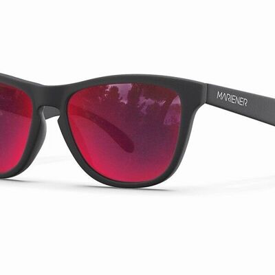 Melange | Reflectante - Negro mate / Lava roja