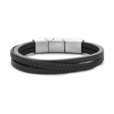 Pulsera de cuero de tres hilos