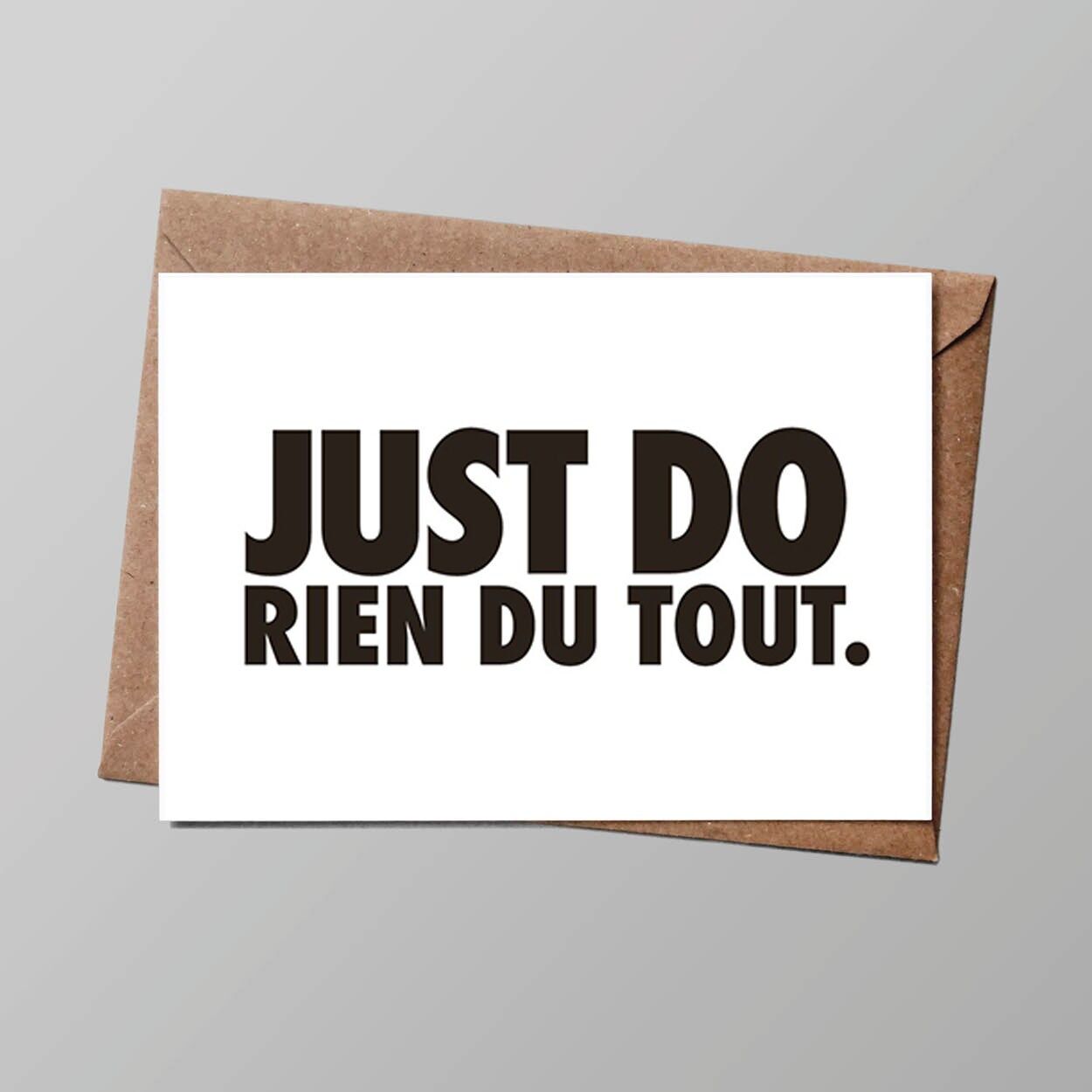 Biglietto "Vacanze": Non fare assolutamente NULLA - nero (con busta)