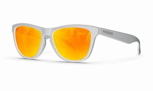 Melange | Reflective - Matte White / Orange Lava