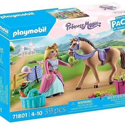 Playmobil 71801 Prince's Palace Starter Pack Princess with riding horse Figure - Baby&Kids Toys - Age 4+