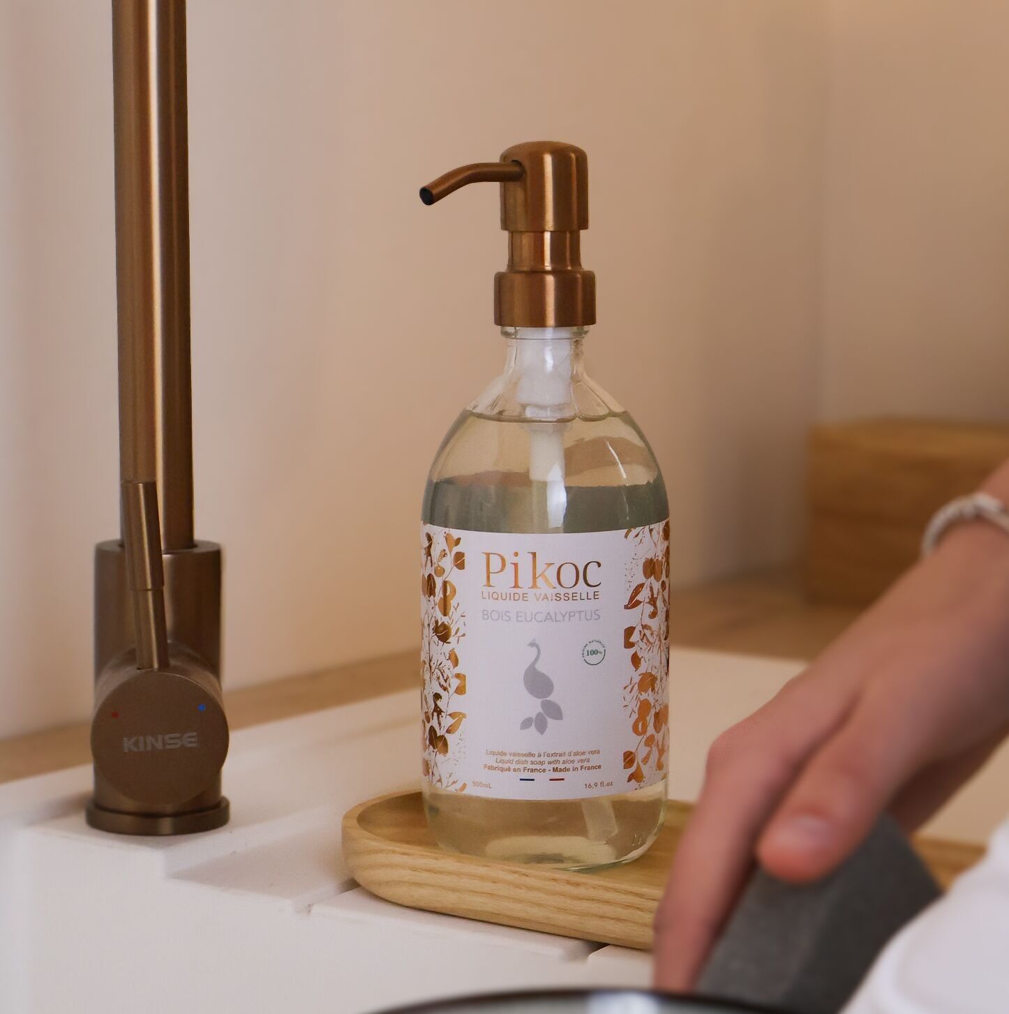 Liquide Vaisselle Bois Eucalyptus 500 ml - Flacon-pompe rechargeable