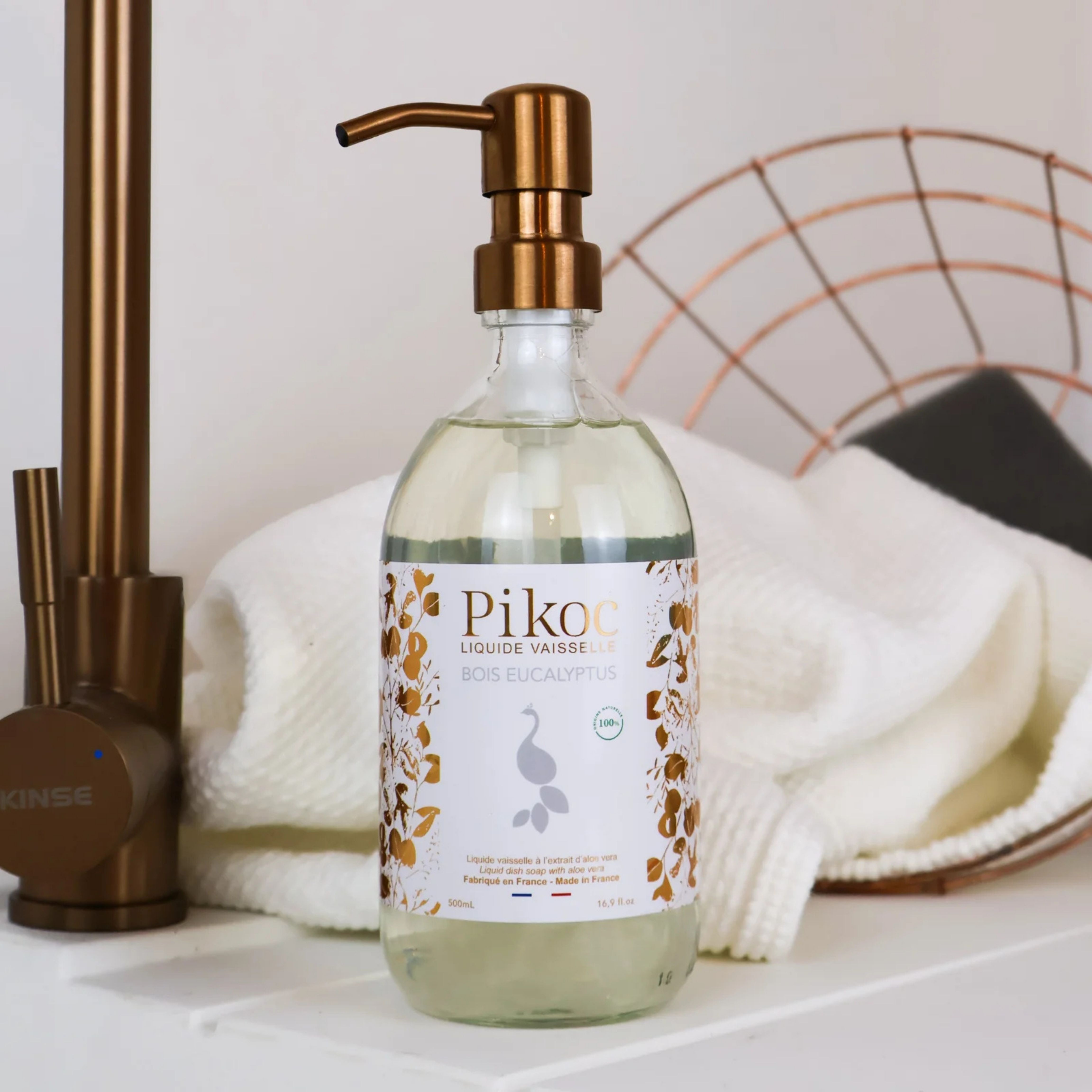 Eucalyptus Wood Dishwashing Liquid 490 ml - Refillable Pump Bottle
