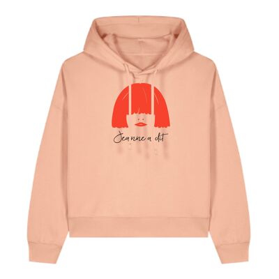 Sweat Cropissime à capuche de "Jeanne" femme en coton Bio