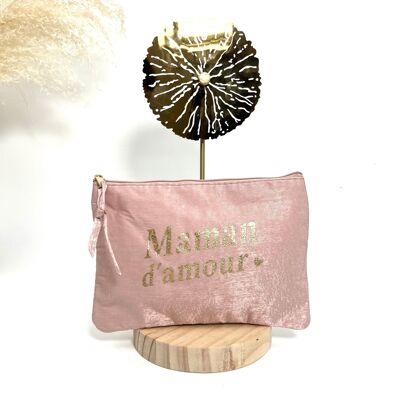 BOLSA DE SATÉN ULTRA LINDA CON AMOR PARA MAMÁ