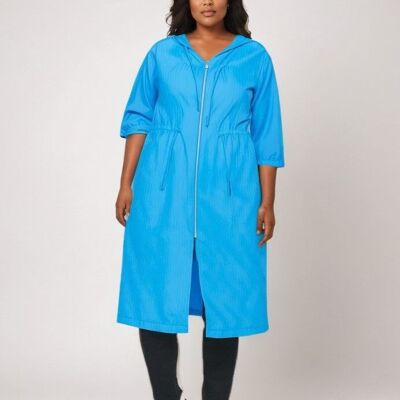 Giacca in cotone blu fine taglia comoda (C6527/BLU)