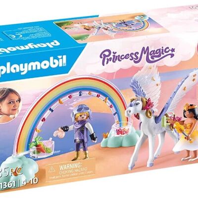 Playmobil 71361 Palais Arc-en-ciel - Figurine Pégase et Princesses Arc-en-ciel - Jouets pour bébés et enfants - 4 ans et plus