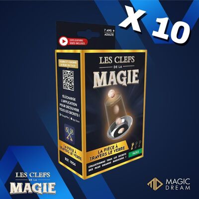 PACK X10 - Magic Tricks: The Coin Through the Glass - Children's Gift - Fun Toy 😃