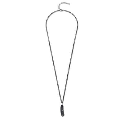 Collana con ciondolo a forma di piuma