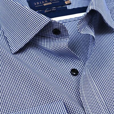 Camicia a quadri mini blu reale