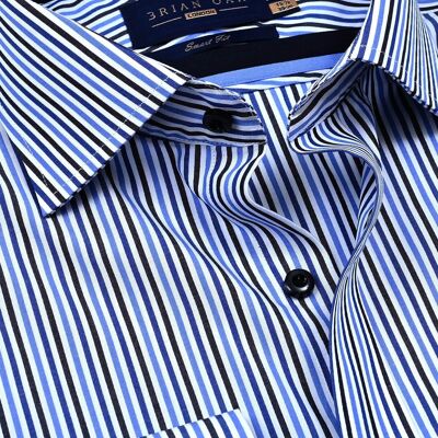Chemise à rayures bleu roi Candy