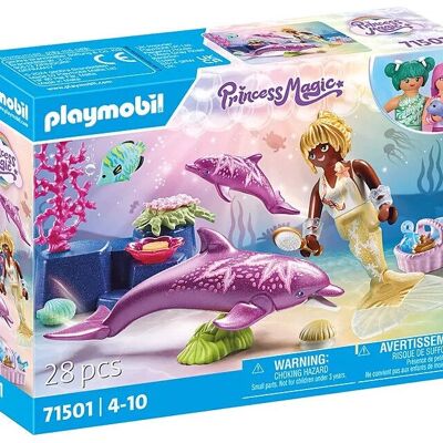 Figura de sirena con delfines Playmobil 71501 Mergons - Juguetes para bebés y niños - A partir de 4 años