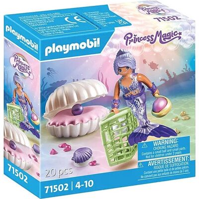 Figura de sirena con concha de perla Playmobil 71502 - Juguetes para bebés y niños - A partir de 4 años