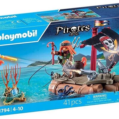 Figura de Balsa Pirata con cañones Playmobil 71794 - Juguetes para bebés y niños - A partir de 4 años