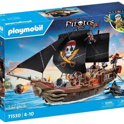 Figura de barco pirata Playmobil 71530 Piratas - Juguetes para bebés y niños - A partir de 4 años