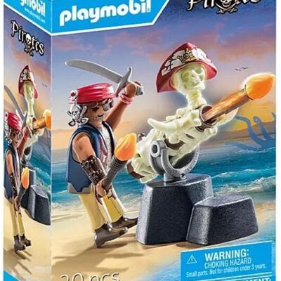 Playmobil 71421 Piratas Figura Pirata con cañón - Juguetes para bebés y niños - Edad 4+
