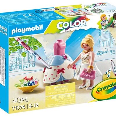 Playmobil 71374 Giocattolo PLAYMOBIL Color: Personaggio Stilista - Giocattoli per bambini e neonati - Età 5+