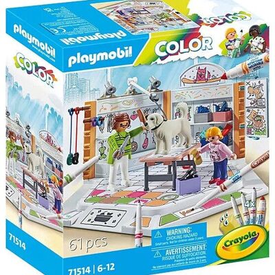 Playmobil 71514 Giocattolo PLAYMOBIL Color: Salone per la cura dei capelli dei cani - Figura - Giocattoli per bambini e neonati - Età 6+