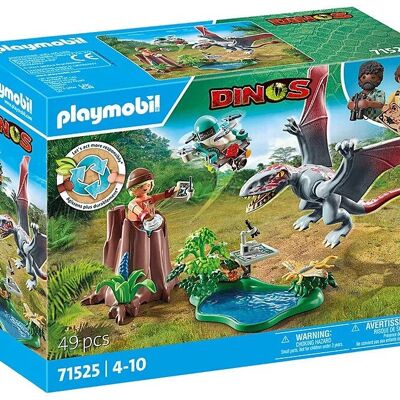 Playmobil 71525 Dinosauri che osservano il Dimorphodon - Giocattoli per neonati e bambini - Età 4+