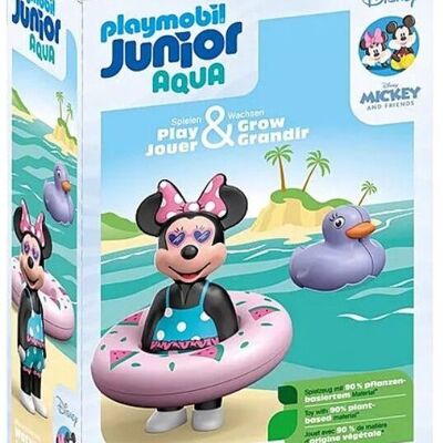Playmobil 71706 Juguete JUNIOR & Disney: Minnie Mouse está lista para un chapuzón Figura - Juguetes para bebés y niños - Edad 2+