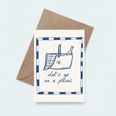 Let's go on a picnic - Blank Notecard
