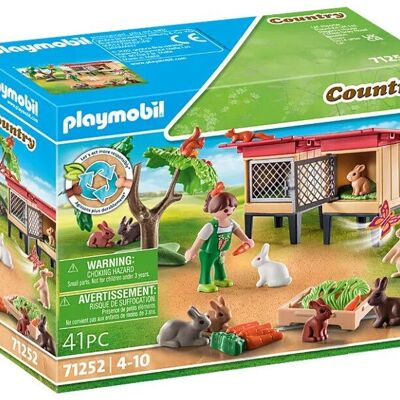 Figura de casa de conejo de camping Playmobil 71252 - Juguetes para bebés y niños - A partir de 4 años