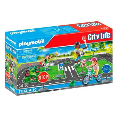 Figura de lección de tráfico escolar Playmobil 71332 - Juguetes para bebés y niños - A partir de 4 años