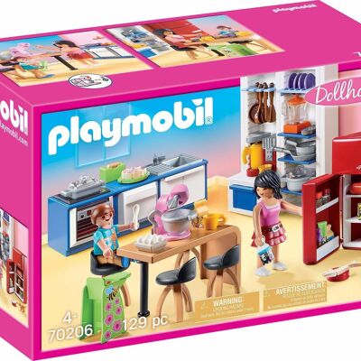 Figura de cocina de casa de muñecas de lujo Playmobil 70206 - Juguetes para bebés y niños - A partir de 4 años