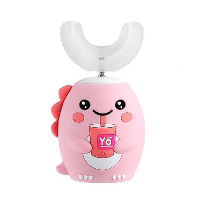 Cepillo de dientes eléctrico DMAQ0128C56 en forma de U, para niños. Cerdas de silicona suave.