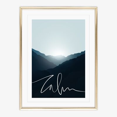 Póster 'Calm Mountain' - DIN A3