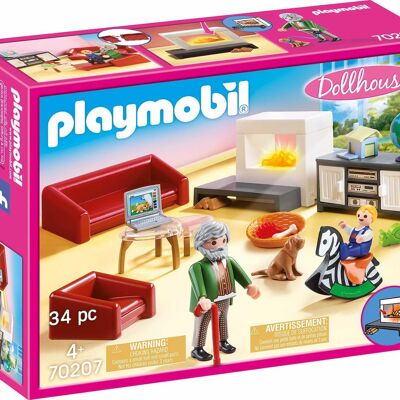 Playmobil 70207 Casa de muñecas de lujo, sala de estar, figura - Juguetes para bebés y niños - Edad 4+