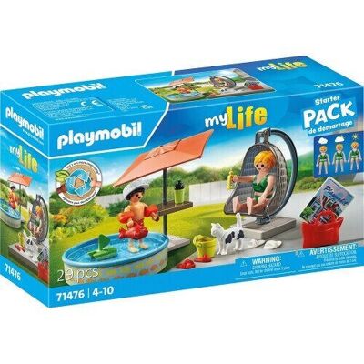 Playmobil 71476 Modern Villa Pack de inicio Diversión en el jardín Figura - Juguetes para bebés y niños - Edad 4+