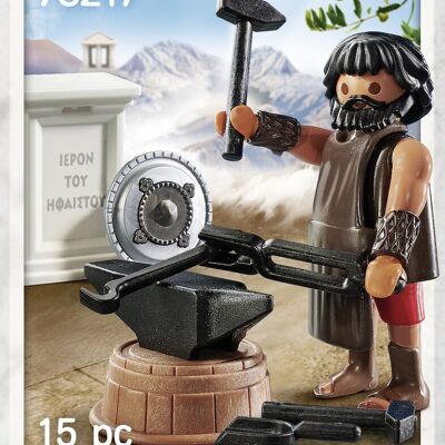 Figura de Hefesto, dios de la mitología griega (Playmobil 70217) - Juguetes para bebés y niños - A partir de 4 años